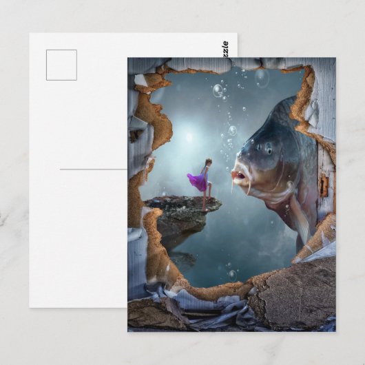 Surreal Fantasy Landschaft Postkarte (Vorne/Hinten)