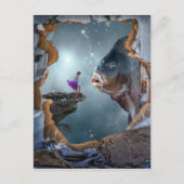 Surreal Fantasy Landschaft Postkarte (Vorderseite)