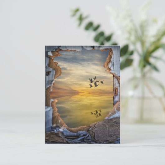 Surreal Fantasy Landschaft Postkarte (Stehend Vorderseite)