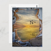 Surreal Fantasy Landschaft Postkarte (Vorne/Hinten)