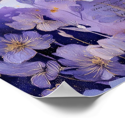 Surreal Fantasy Moon Celestial Night Sky Wall Art Poster (Ecke)