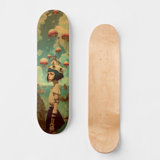 Surreal fantasy wall art skateboard (Vorderseite)