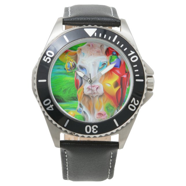 Surreal Farm Art Armbanduhr (Vorderseite)