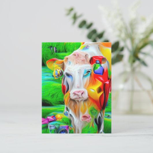 Surreal Farm Art Postkarte (Stehend Vorderseite)