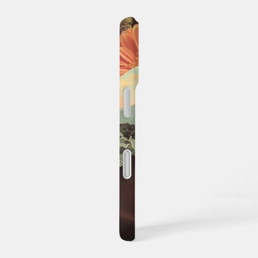 Surreal Female Portrait with Floral Elements iPhone 16 Hülle (Rechte Seite)