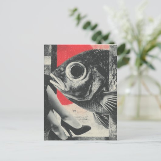 Surreal Fish and Leges Postkarte (Stehend Vorderseite)
