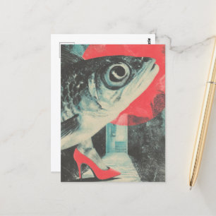 Surreal Fish and Leges Postkarte