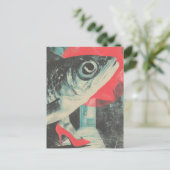 Surreal Fish and Leges Postkarte (Stehend Vorderseite)