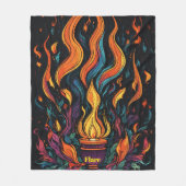 Surreal Flame Vector Art - 4K Render for - - Fleecedecke (Vorderseite)