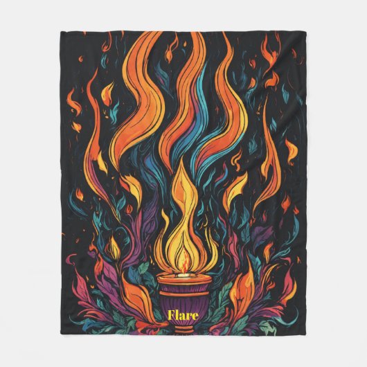 Surreal Flame Vector Art - 4K Render for - - Fleecedecke (Vorderseite)
