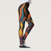 "Surreal Flame Vector Art - 4K Render for - - Leggings (Rechts)
