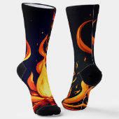 Surreal Flame Vector Art - 4K Render for - - Socken (Gewinkelt)