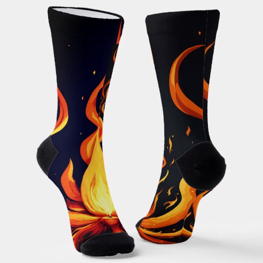 Surreal Flame Vector Art - 4K Render for - - Socken (Gewinkelt)