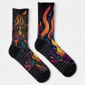 Surreal Flame Vector Art - 4K Render for - - Socken (Rechts)