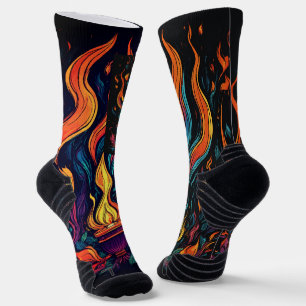 Surreal Flame Vector Art - 4K Render for - - Socken
