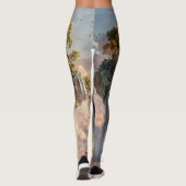Surreal Floating Cliffs With Waterfalls Leggings (Rückseite)