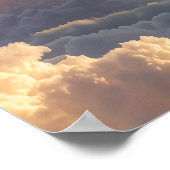 Surreal Floating Cliffs With Waterfalls Poster (Ecke)