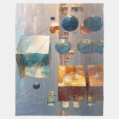 Surreal Floating Cubes And Spheres Fleecedecke (Vorderseite)