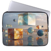 Surreal Floating Cubes And Spheres Laptopschutzhülle (Vorderseite)