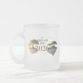 Surreal Floating Island "Dream Big 2026" Frosted Mattglastasse (Links)