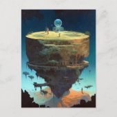 Surreal Floating Island Landschaft Fantasy Art Postkarte (Vorderseite)