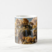 Surreal Floating Islands With Golden Trees Kaffeetasse (Mittel)