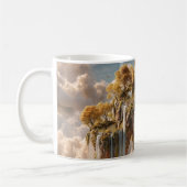 Surreal Floating Islands With Golden Trees Kaffeetasse (Links)