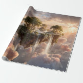 Surreal Floating Islands with Waterfall Geschenkpapier (Ungerollt)