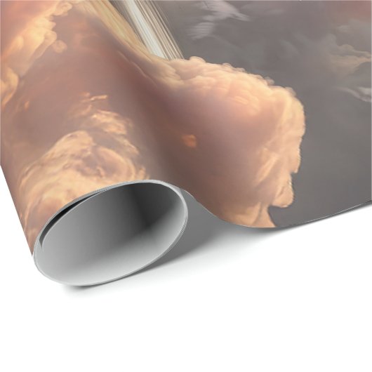 Surreal Floating Islands with Waterfall Geschenkpapier (Rolleneckpunkt)