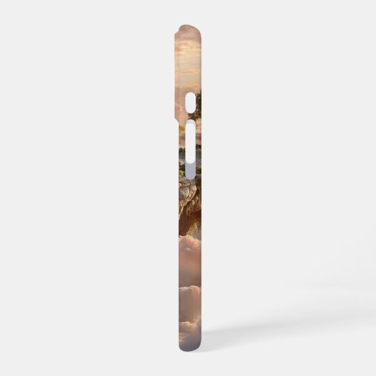 Surreal Floating Islands with Waterfall iPhone 16 Hülle (Linke Seite)