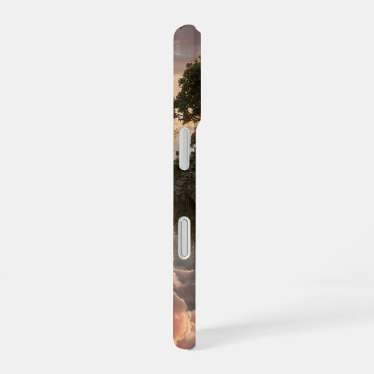 Surreal Floating Islands with Waterfall iPhone 16 Hülle (Rechte Seite)