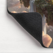 Surreal Floating Islands with Waterfall Mousepad (Ecke)