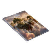 Surreal Floating Islands with Waterfall Notizblock (Rechte Seite)