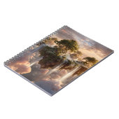 Surreal Floating Islands with Waterfall Notizblock (Linke Seite)