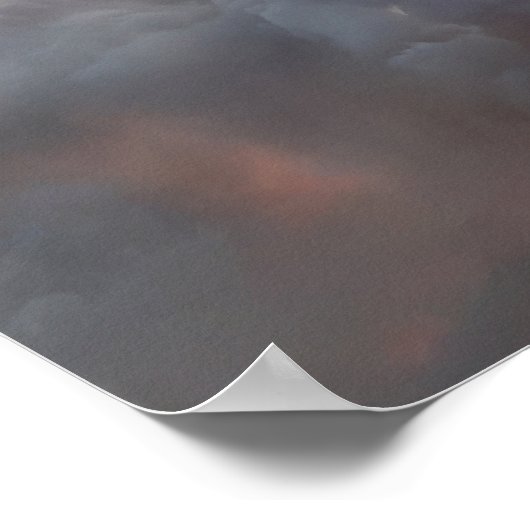 Surreal Floating Islands with Waterfall Poster (Ecke)