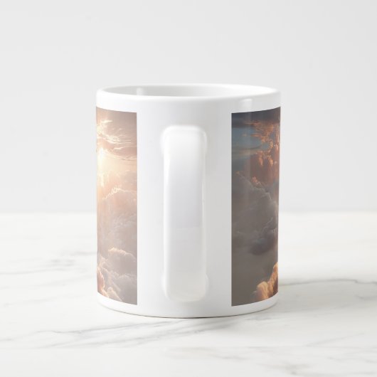 Surreal Floating Islands With Waterfalls Jumbo-Tasse (Rückseite)