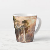 Surreal Floating Islands With Waterfalls Milchtasse (Rechte Ecke)