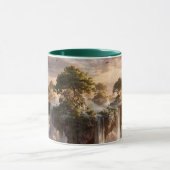 Surreal Floating Islands With Waterfalls Tasse (Zentrum)