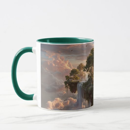 Surreal Floating Islands With Waterfalls Tasse (Links)