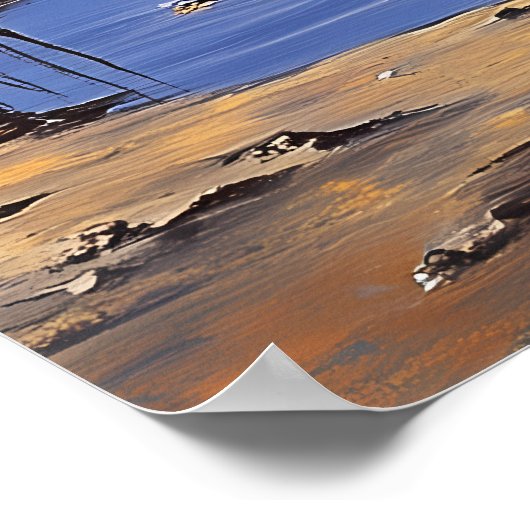 Surreal Floating Piano mit Musical Notes Poster (Ecke)