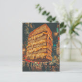 Surreal Floating Sandwich Postcard Postkarte (Stehend Vorderseite)