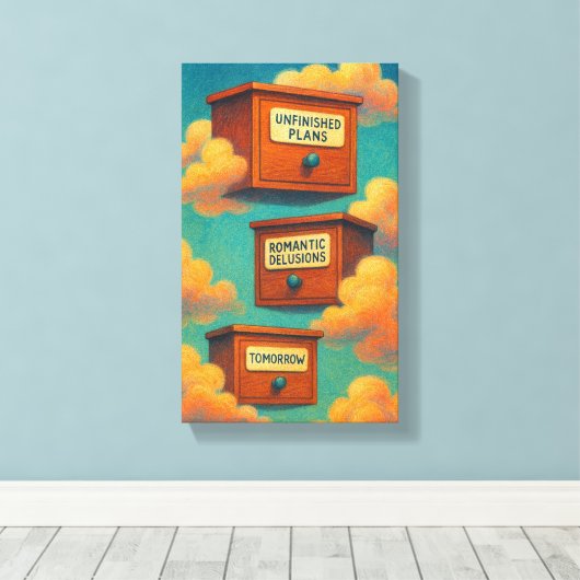 Surreal Floinet Leinwand Wall Kunstgeschenk (Insitu (Holzboden))
