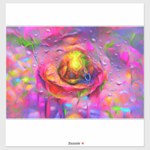 Surreal Floral Art Aufkleber