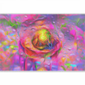 Surreal Floral Art Aufkleber (Vorderseite)