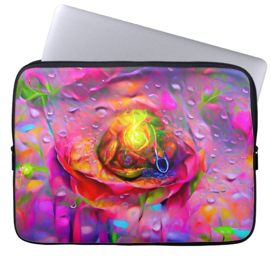 Surreal Floral Art Laptopschutzhülle (Vorderseite)