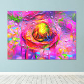 Surreal Floral Art Leinwanddruck (Insitu (Holzboden))