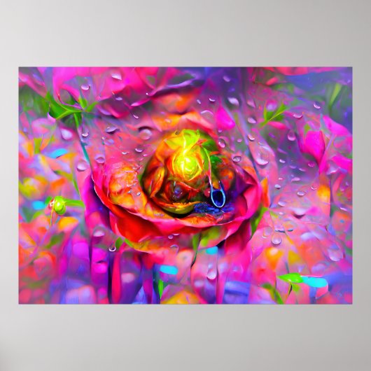 Surreal Floral Art Poster (Vorne)