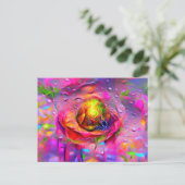 Surreal Floral Art Postkarte (Stehend Vorderseite)