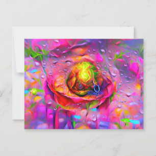 Surreal Floral Art Postkarte
