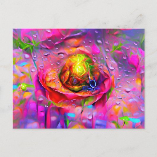 Surreal Floral Art Postkarte (Vorderseite)